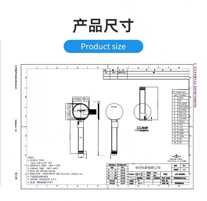 0.99 inch IPS TFT LCD Module with 128RGBx115 Resolution and SPI Interface