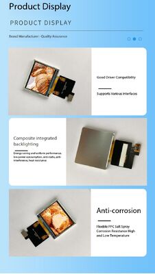 1.77 Inch IPS TFT Display with 240(RGB)x180 Resolution and 210nits ST7789V2 IC MCU interface Smart Digital Screen