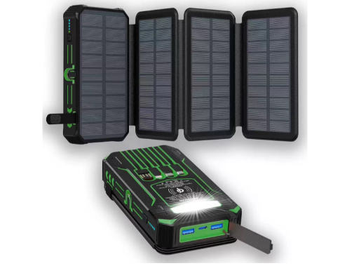 20,000mAh, 22,5W de charge rapide, panneau solaire pliable, éclairage LED, charge magnétique