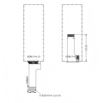 2.68" Transmissive IPS TFT Module,142X428 Resolution,QSPI/SPI Interface, Driving IC NV3007,ALL VIEW,450nit