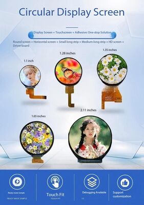 1.1 Inch Round IPS TFT Color Display with 240x240 Resolution and 400nit Brightness 4SPI interface Driver IC GC9A01 home appliances