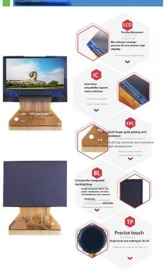 Écran couleur IPS TFT de 0,96 pouce avec une résolution de 128 (RVB) x 64 et une luminosité de 150 nits, interface SPI 4 fils