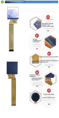 Écran LCD IPS TFT de 1,4 pouce avec une résolution de 320(RVB)x320 et une luminosité de 350 nits, affichage numérique intelligent