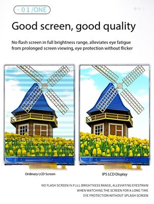 2Affichage couleur IPS TFT de 0,4 pouce avec résolution 240x320, interface MIPI 2Lane, luminosité de 250 nits et écran LCD TFT TFT 6 LED CHIP-WHITE
